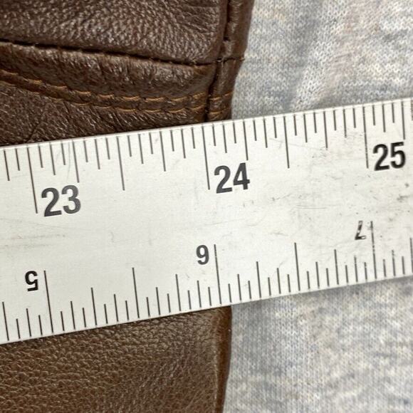 Cremieux Lambskin Jacket Mens Large Brown Bomber Flight Zip Bib Double Collar - Picture 8 of 16